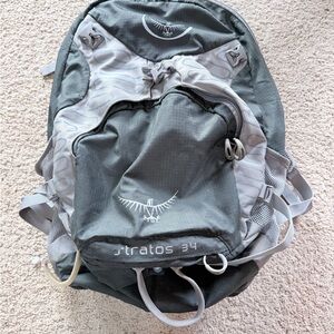 Osprey Stratos 34 Backpack in Gray and Silver